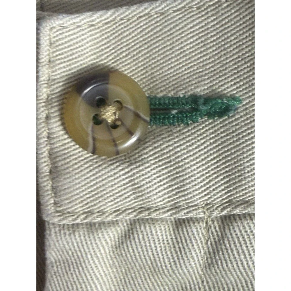 TOMMY HILFIGER Men's 38 x 32 (Actual 37 x 30) Khaki Pleated Tapered Pants Chinos